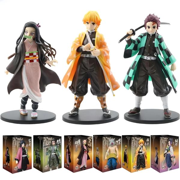 Imagem de Figuras de Ação Demon Slayer - Tanjiro, Nezuko, Zenitsu e Inosuke - Kimetsu No Yaiba