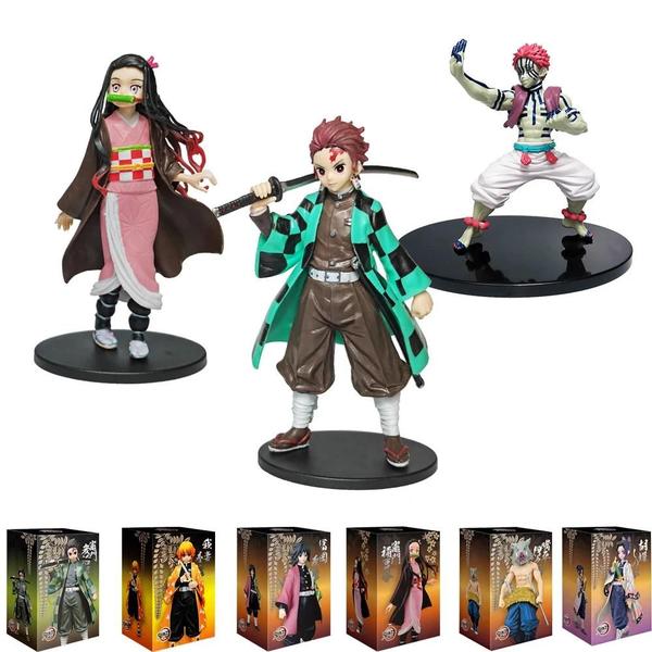 Imagem de Figuras de Ação Demon Slayer - Tanjiro, Nezuko, Zenitsu e Inosuke - PVC