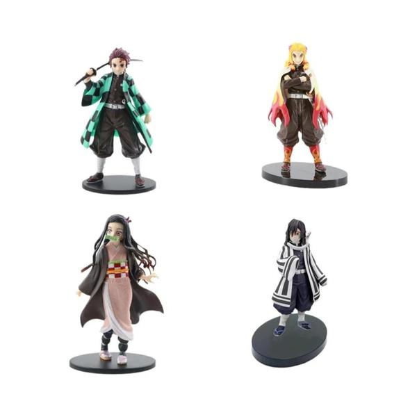 Imagem de Figuras de Ação Demon Slayer - Tanjirou, Nezuko, Zenitsu e Inosuke