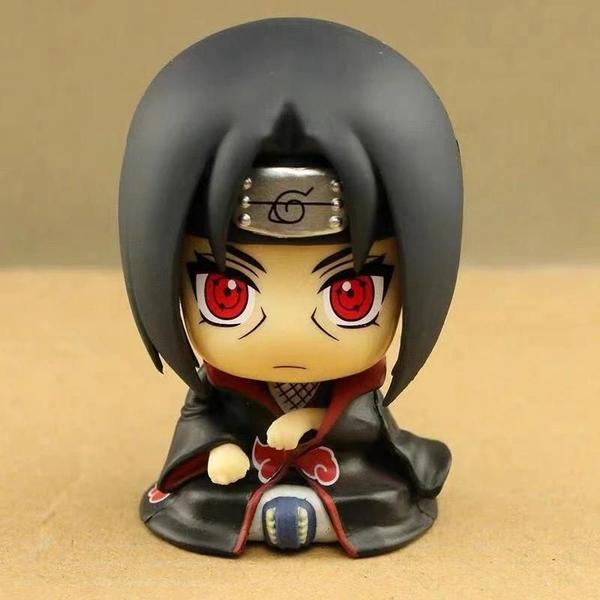 Imagem de Figuras de Ação Kawaii Naruto - Kakashi, Sasuke e Itachi (9cm) - Decoração para Carro