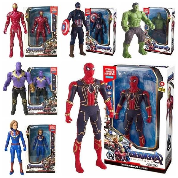 Imagem de Figuras de Ação Marvel (17cm) - Homem-Aranha, Hulk, Homem de Ferro - Brinquedo Infantil