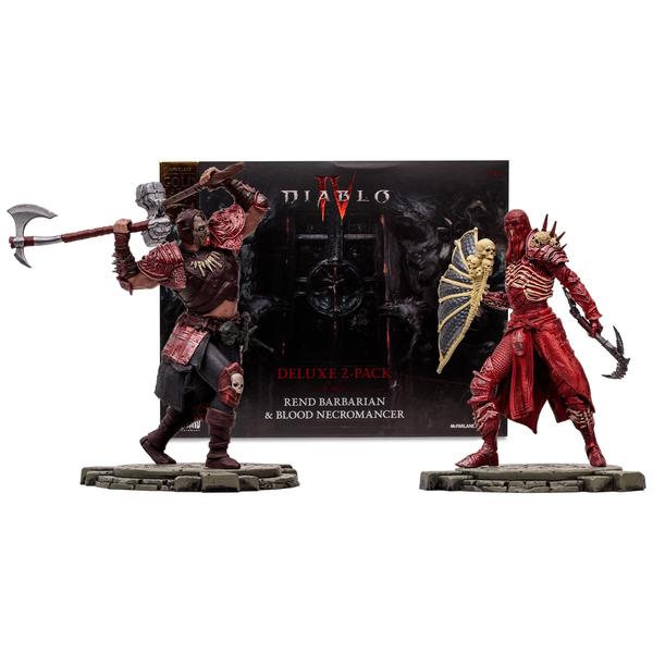 Imagem de Figuras de ação McFarlane Toys Diablo IV Rend Barbarian and Blood Necromancer, 2 unidades, etiqueta dourada, escala 1:12