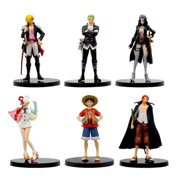 Imagem de Figuras de Ação One Piece - Nami, Luffy, Zoro, Sanji, Robin e Shanks - Colecionáveis