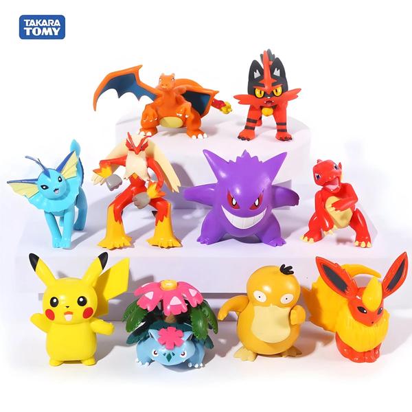 Imagem de Figuras de Ação Pokémon (5-10cm) - Charmander, Popplio, Litten, Pikachu, Arceus