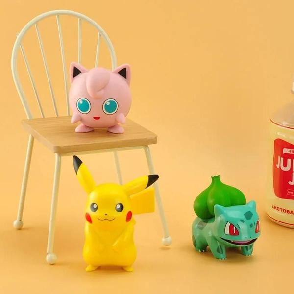 Imagem de Figuras de Ação Pokémon fofas (5-8cm) - Pikachu, Charmander, Squirtle, Bulbasaur e Psyduck