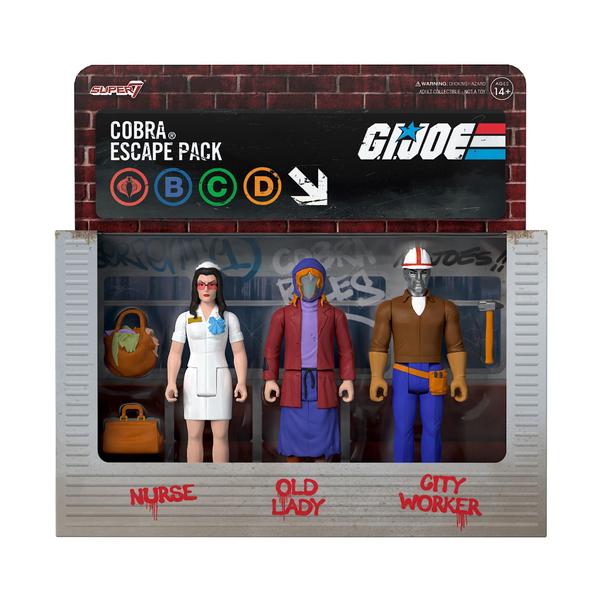 Imagem de Figuras de ação Super7 G.I. Joe Cobra Escape Pack 3,75 polegadas