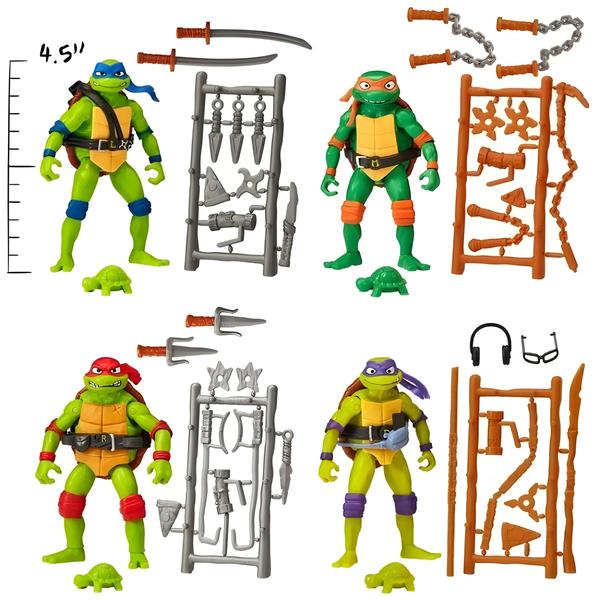 Imagem de Figuras de Ação Tartarugas Ninja Mutantes Adolescentes - Mutant Mayhem - 4,5 Polegadas