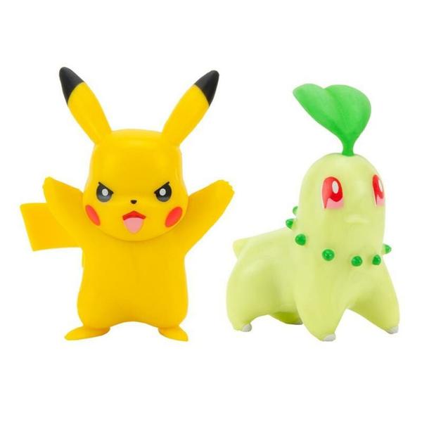 Imagem de Figuras De Batalha Pokémon Pikachu E Chikorita Sunny