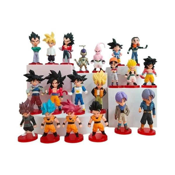 Imagem de Figuras de Mini Anime Saiyan Goku Dragon Ball - 20 Estilos - Presente de Aniversário para Crianças