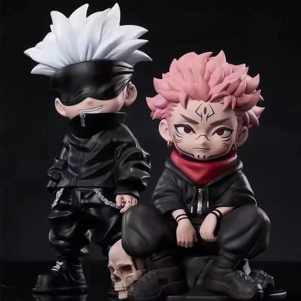 Imagem de Figuras Kawaii Jujutsu Kaisen - Itadori Yuji, Gojo Satoru e Megumi Fushiguro (PVC)