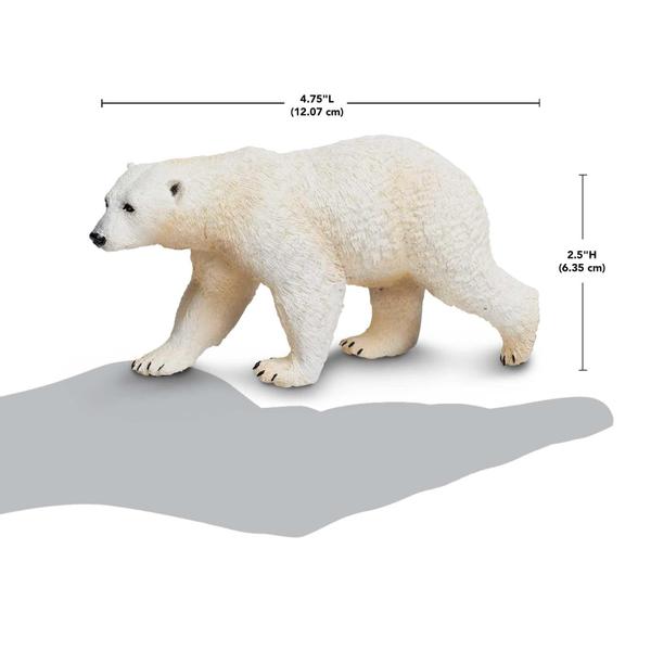 Imagem de Figurine Safari Ltd. Urso polar de 4,75 cm, modelo de plástico de mais de 1 ano