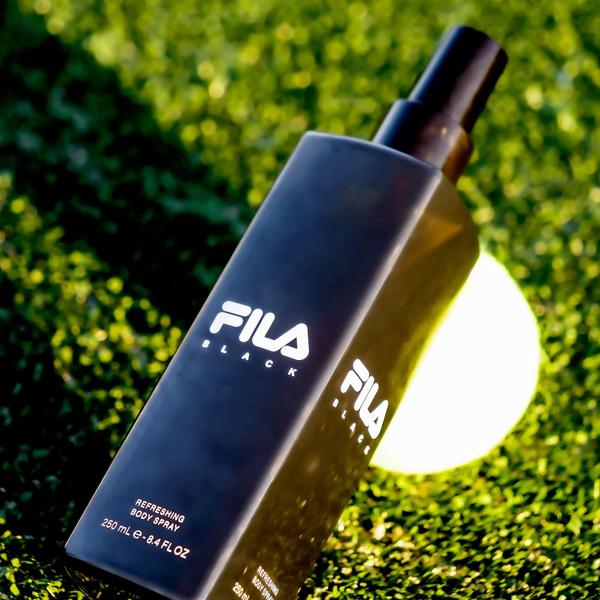 Imagem de Fila BLACK para homens - Fragrância picante e floral revigorante para ele - Força extra, retorno de perfume duradouro para uso durante todo o dia - Design de frascos modernos, retangulares, simplificados e portáteis - 8,4 Oz