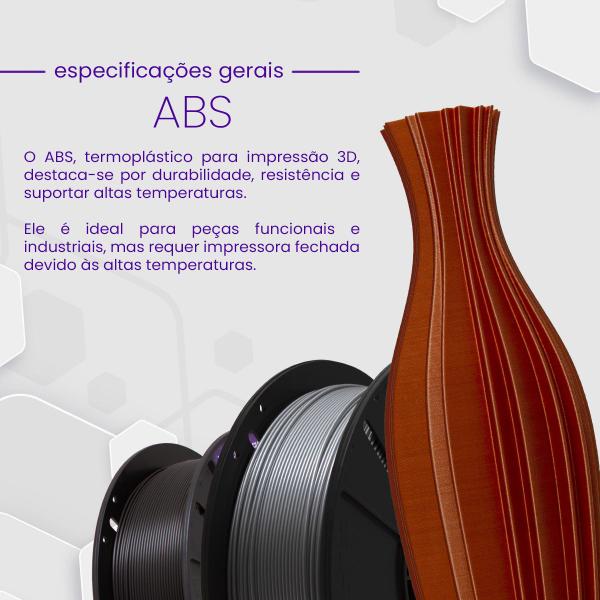 Imagem de Filamento ABS Laranja Premium 1Kg, 1,75mm, Para Impressora 3D - Voolt3D Oficial