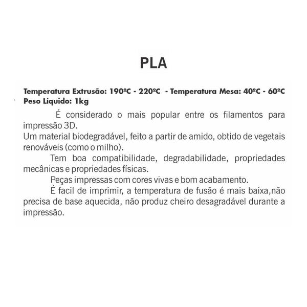 Imagem de Filamento de Impressora 3D PLA Preto 1.75mm 1KG Fio Flexível Cor Brilha Textura Macia Masterprint