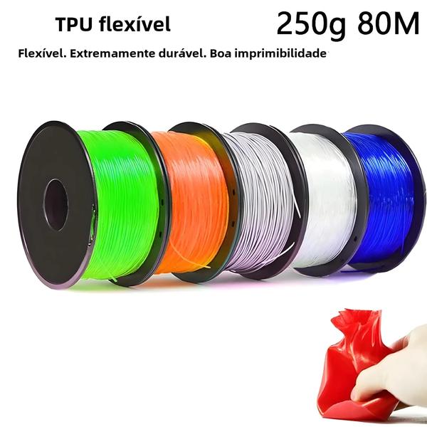 Imagem de Filamento Flexível De Impressão 3D TPU 1,75 Mm De Diâmetro 80 M De Comprimento Material Macio