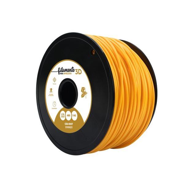 Imagem de Filamento p/ impressora 3d abs dourado - 1,75mm - 1kg - 5+