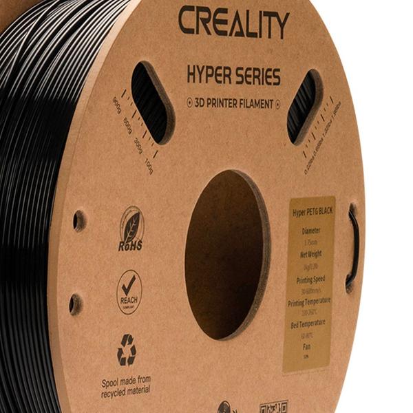 Imagem de Filamento PETG para Impressora 3D Creality Hyper PETG 1 Kg/Rolo 1.75 mm Preto