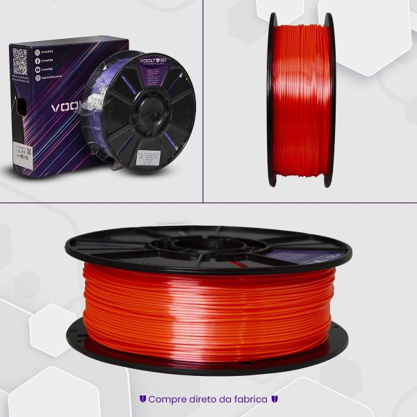 Imagem de Filamento PLA Salmão Neon V-Silk Premium 1Kg, 1,75mm, Para Impressora 3D - Voolt3D Oficial