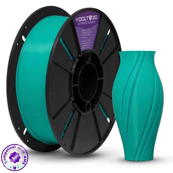 Imagem de Filamento PLA Verde Tiffany Premium 1Kg, 1,75mm, Para Impressora 3D - Voolt3D