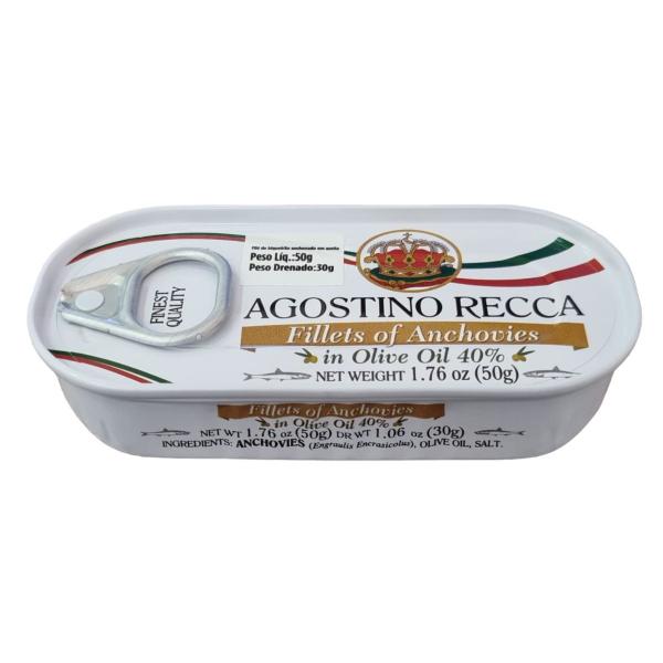 Imagem de File Anchova Alici Italiano Agostino Recca 50g Kit C/ 3 Unds