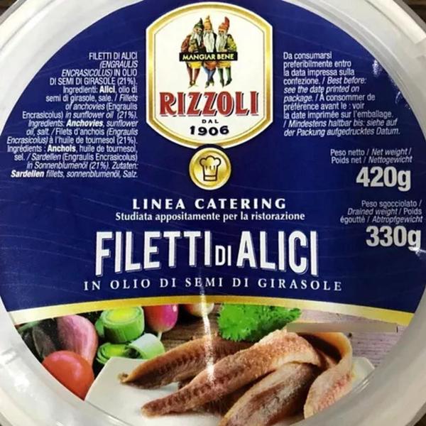 Imagem de File De Anchovas Italiano Rizzoli 420G