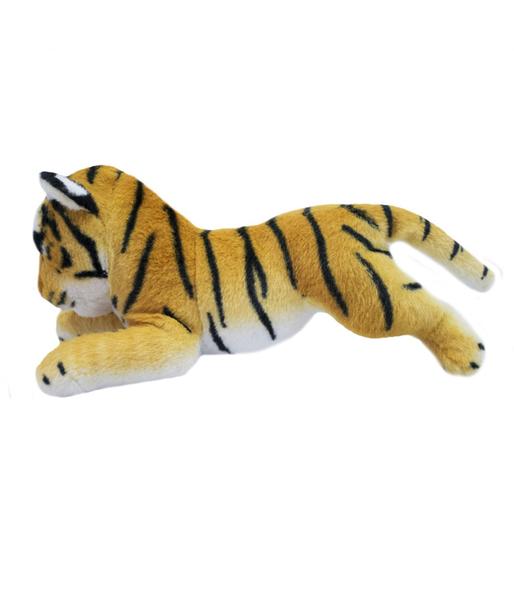 Imagem de Filhote Deitado Realista Tigre Branco Tigre-De-Bengala Onça-Pintada Leão 25cm 7HPU25 - Fofy Toys