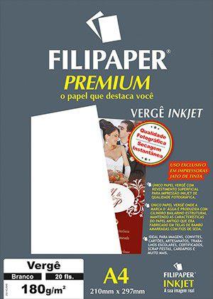 Imagem de Filipaper Vergê Premium 180g/m² (20 folhas branco) A4 FP02507