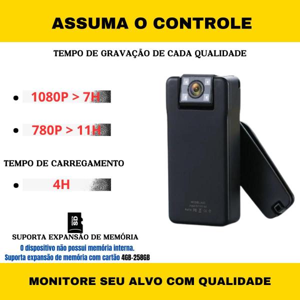 Imagem de Filmadora A50 Pega Traição Full Hd 1080p Imagem Som Bateira 3000mah 128gb