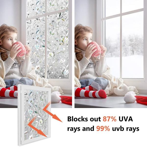 Imagem de Filme de janela Kromapolis 3D Tulip Window Privacy Vinyl Glass