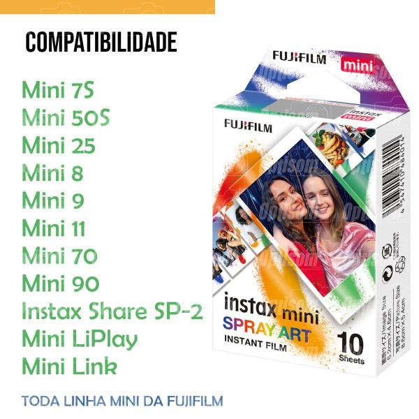 Imagem de Filme Fotográfico Fujifilm Spray Art Colorido Para Instax Mini - 10 Fotos