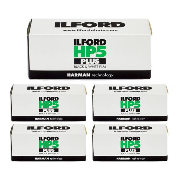 Imagem de Filme Ilford HP5 400 120 5 rolos preto e branco