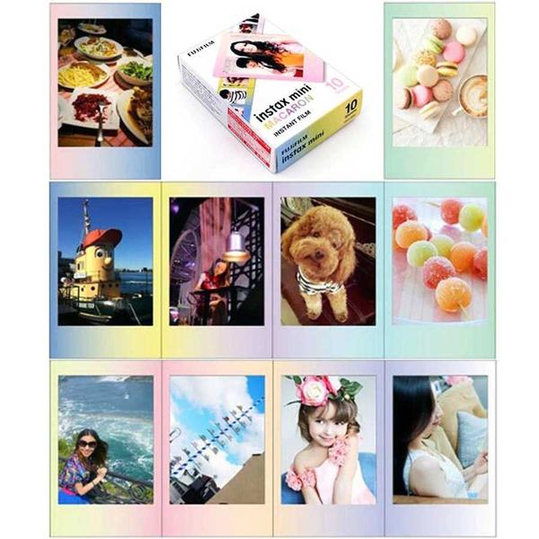 Imagem de Filme instantâneo Fujifilm instax mini Macaron com bordas coloridas em tons pastéis (10 fotos)