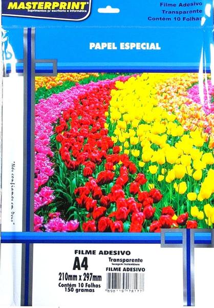 Imagem de Filme Papel Vinil Adesivo A4 Resistente Premium 150g 20 Fls