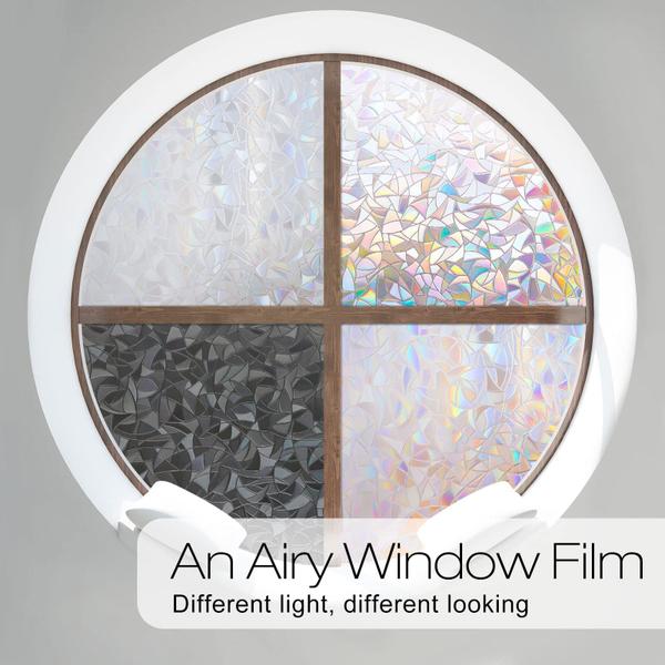 Imagem de Filme para janelas rabbitgoo Rainbow Window Clings 3D Dec