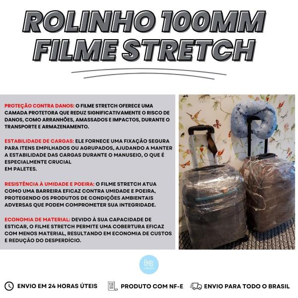 Imagem de Filme Stretch Pequeno 100Mm Transparente Profissional 3 Rolo