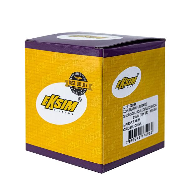 Filtro Ar Completo Especial Eksim 53mm Cbx 250 - Xr 250 F016 Imagem de Filtro Ar Completo Especial Eksim 53mm Cbx 250 - Xr 250 F016
