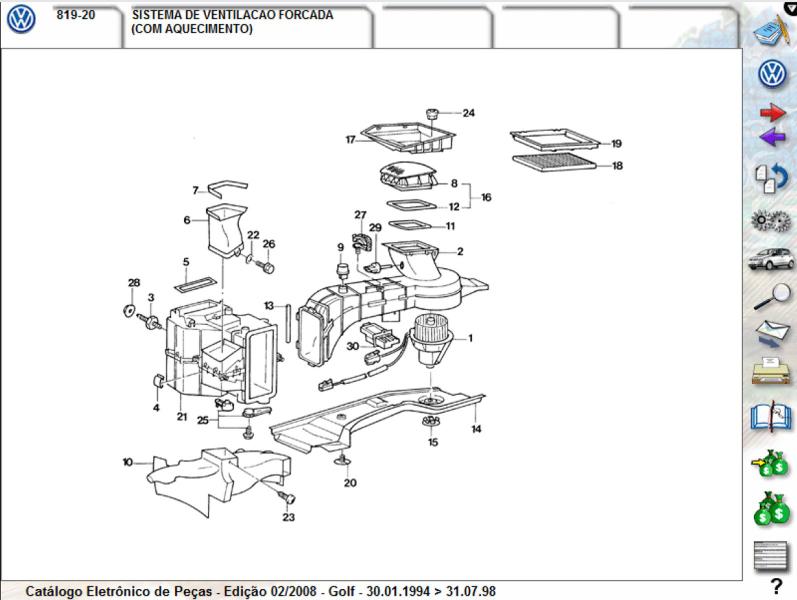 Imagem de Filtro ar condicionado golf mk3 mk4 polo classic original vw