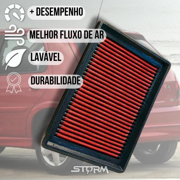 Filtro Ar Esportivo Chevrolet Celta 1.0 8V Ano 2000 A 2016 - Rs Filter Imagem de Filtro Ar Esportivo Chevrolet Celta 1.0 8V Ano 2000 A 2016