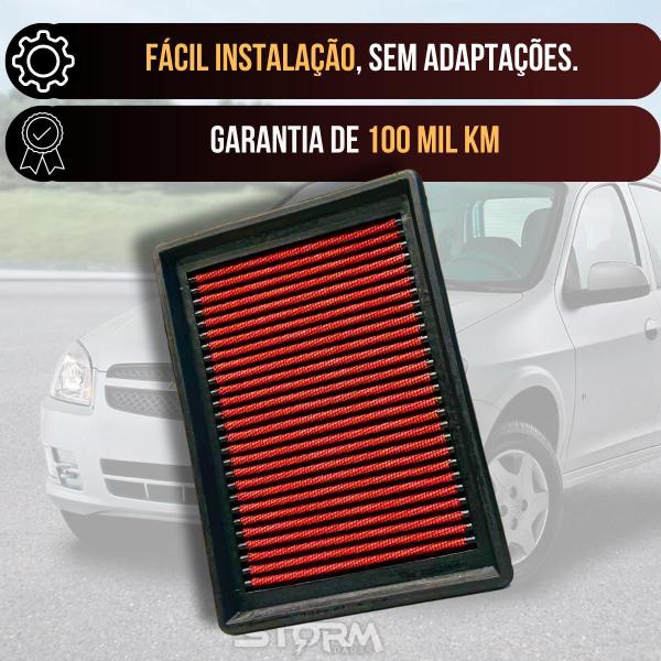 Filtro Ar Esportivo Chevrolet Celta 1.0 8V Ano 2000 A 2016 - Rs Filter Imagem de Filtro Ar Esportivo Chevrolet Celta 1.0 8V Ano 2000 A 2016