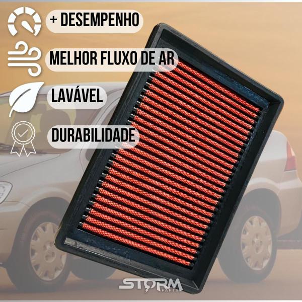 Filtro Ar Esportivo Gm Chevrolet Prisma 1.4 Ano 2006 A 2012 - Rs Filter Imagem de Filtro Ar Esportivo Gm Chevrolet Prisma 1.4 Ano 2006 A 2012