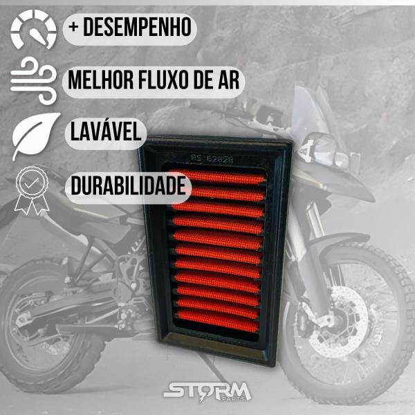 Imagem de Filtro Ar Esportivo Moto Bmw F800 Gs Adventure 2013 A 2018