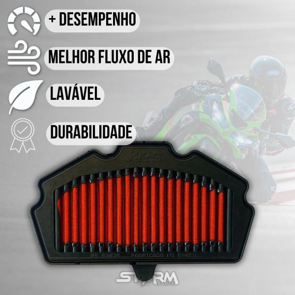 Imagem de Filtro Ar Esportivo Moto Kawasaki Zx4R Zx 4R Ano Nova