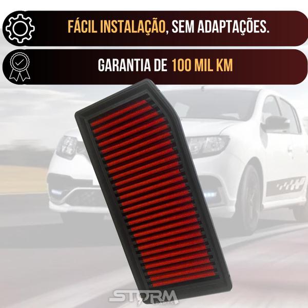 Filtro Ar Esportivo Renault Logan 1.6 12V Flex 2017 A 2022 - Rs Filter Imagem de Filtro Ar Esportivo Renault Logan 1.6 12V Flex 2017 A 2022