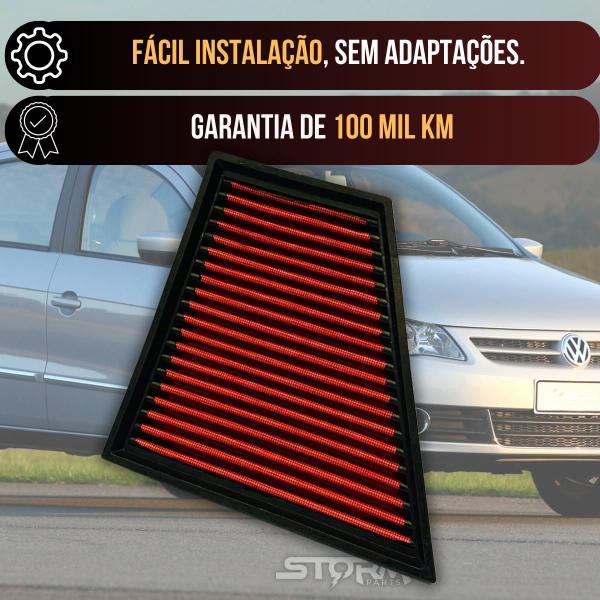 Imagem de Filtro Ar Esportivo Volkswagen Voyage 1.6 8V Ano 2008 A 2013