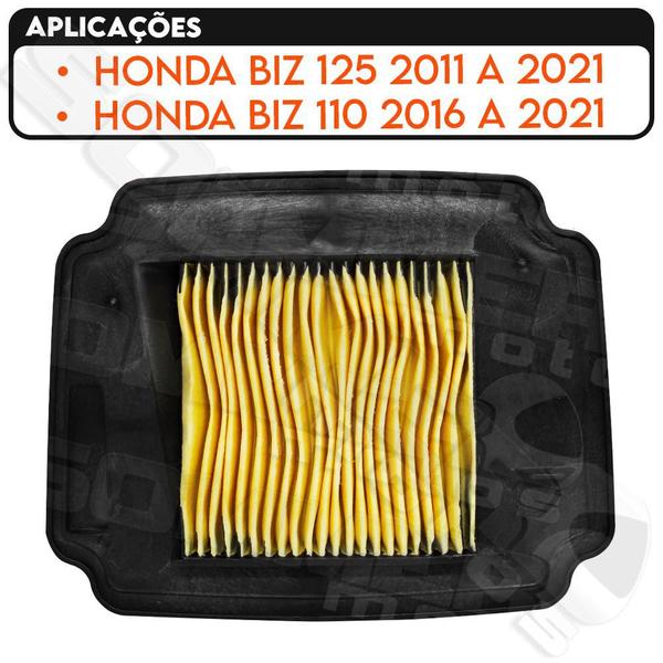 Filtro Ar Honda Biz 125/Biz 110 2011 a 2021 Valflex Imagem de Filtro Ar Honda Biz 125/Biz 110 2011 a 2021 Valflex