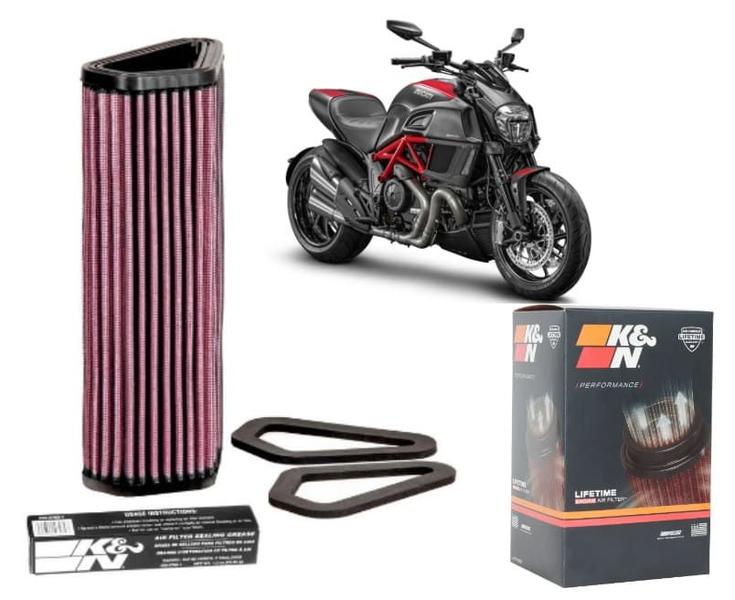 Imagem de Filtro Ar K&n esportivo Diavel Carbon 1200 2011 2012 2013