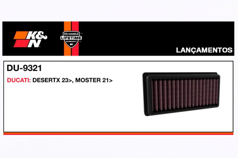 Imagem de Filtro Ar K&n Esportivo Lavavel Monster 937 / DesertX 937