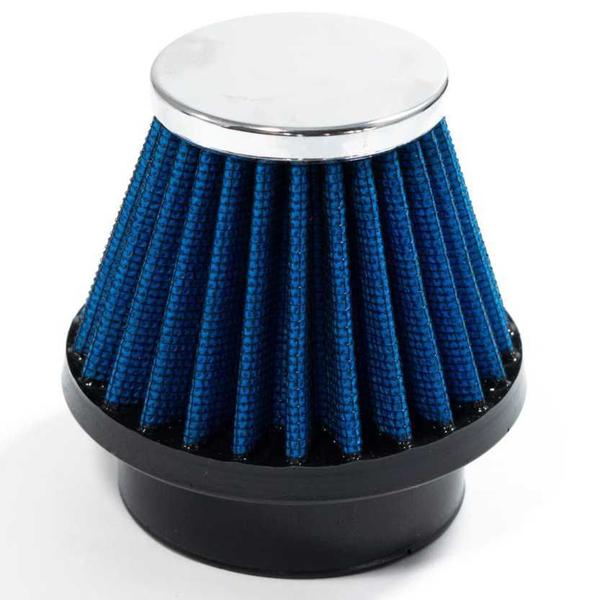 Imagem de Filtro ar para moto base borracha 43mm azul (rci03az) race chrome