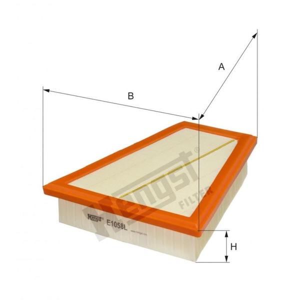 Imagem de Filtro Ar Serie 5 2011 a 2016 Hengst E1058L