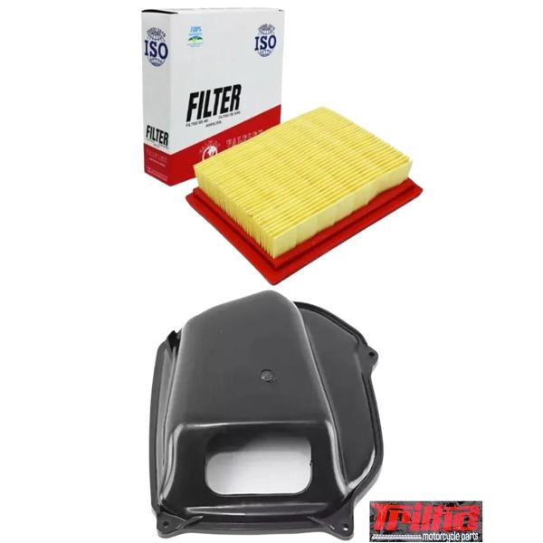 Imagem de Filtro Ar, Tampa Filtro Ar Bros 125/ Bros 150/ Bros 160 Kit